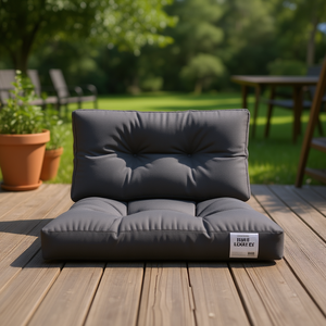 Cojín para Paletas de Exterior de Poliéster Antracita, 31.5 x 15.7 x 4.7 Pulgadas, Resistente al Agua, Desmontable y Lavable - Product Image 2