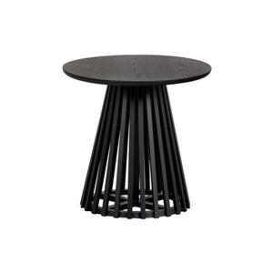 Modern <b>Round</b> Wood <b>Side</b> <b>Table</b> with Pedestal Base Minimalist Design for Living Room Furniture - Product Image 1