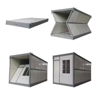 Maison pliable en panneaux sandwich résistants aux intempéries, maison modulaire portable, espace de vie en conteneur maritime, vente en gros