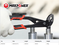 MAXPOWER – pince à Joint coulissant à bouton poussoir à réglage rapide, 7 en 10 pouces, 12 en 16 pouces, pince de pompe à eau