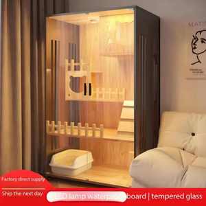 Offre Spéciale mode <span class=keywords><strong>animal</strong></span> moderne chat Villa Condo bois durable grande cage d'exposition pour salon - Product Image 4