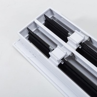 Conduit de câble au design moderne Bande d'aération carrée rectangulaire en alliage d'aluminium Diffuseur de sortie d'air en ABS pour le contrôle de la température au sol