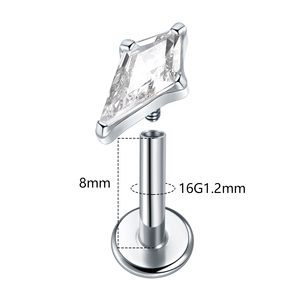 Astm F136 Titanium 16G <span class=keywords><strong>Tiny</strong></span> diều Cubic Zirconia labret Stud Bông tai tragus ốc xà cừ Xoắn sụn Thùy Tai xuyên - Product Image 6