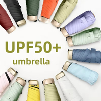 Parapluie capsule anti-UV, protection solaire, imperméable, coupe-vent, pour femmes et jeunes filles, cadeau d'été, vente en gros, usine chinoise