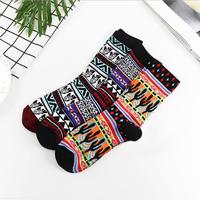 Calcetines SOXTOWN Étnicos para Hombre, Diseño Bohemio con Cactus Aztecas, Geométricos, Retro, Casuales, Transpirables, 100% Algodón, Importados