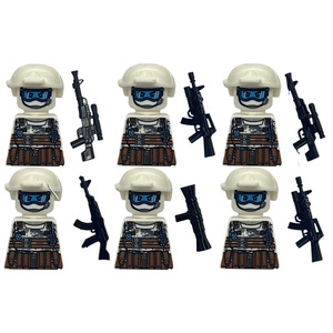 2026 Mini Último Set de Figuras Militares de Policía Especial Fantasma con Chaleco, Mochila, Cinturón y Arma, Bloques de Construcción de Personajes de Guerra, Juguete - Product Image 4