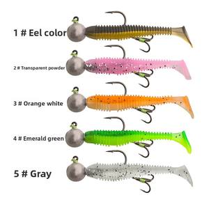 Señuelo de pesca biomimético de cola en T de largo alcance para lubina de Weihai, cebo artificial suave para pesca en todo tipo de aguas - Product Image 2
