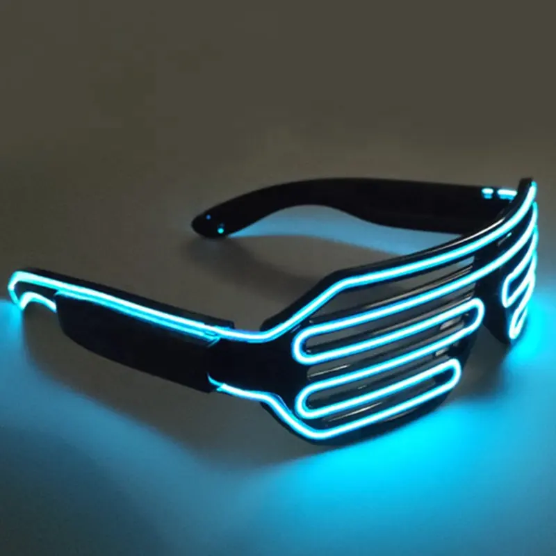 Rechargeable light up shutter glasses, wireless party rave glowing flash eyeglasses