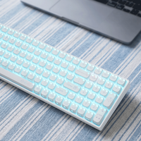 Zornher ZH00 Keyboard Mekanik Ekspresi Lucu Nirkabel Tri-mode Hot-swap Struktur Gasket Gaya Imut untuk PC