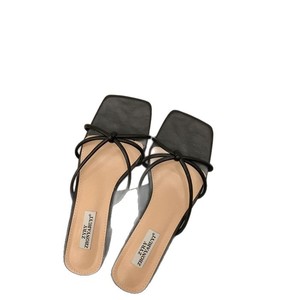 French Style Women's Slide <b>Sandals</b> 2026 Summer New Outdoor Daily All Match Flat One Strap Casual Slippers For Ladies - Product Image 5