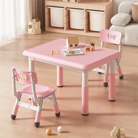Ensemble de bureau et chaises d'étude réglables en hauteur pour enfants avec structure en plastique pour chambre à coucher, écologique, 3-12 ans