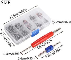 Kit de Reparación de Válvulas R12 R134a, Herramienta Manual para Extraer Válvulas de Aire Acondicionado y Neumáticos - Product Image 3