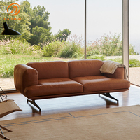 Canapé modulaire de luxe italien, design de créateur, pieds en acier inoxydable, ensemble de canapés d'angle en tissu, moderne pour villa, hôtel