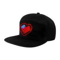 Schermo ricaricabile usb cappellini e cappelli a led programmabili per app smart programmabili con testo di animazione per graffiti con display per festa cappellino