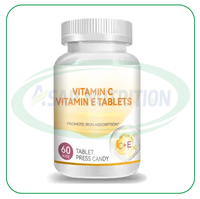 Ausreson Tablet Vitamin c suplemen OEM Tablet Vitamin c dan Vitamin E kesehatan imun untuk pemutih kulit