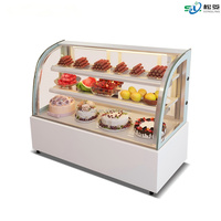 Vitrine Réfrigérée Anti-Givre pour Pâtisseries, Réfrigérateur de Présentation Entièrement en Cuivre pour Boulangerie