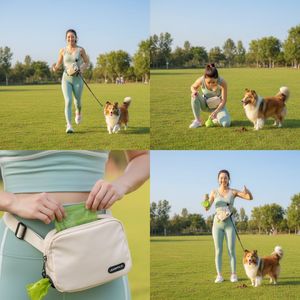 Riñonera Deportiva Ligera de Nailon Leasholic para Pasear Perros, Impermeable, Ajustable, con Porta Botella de Agua - Product Image 6