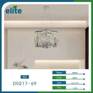 Elegante lampadario di cristallo bianco caldo per interni moderni stile di Design mediterraneo E12 Base per soggiorno sala da pranzo - Product Image 1