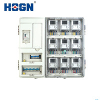 Caja de Distribución para Medidor de Electricidad Prepago Monofásico HOGN, IP54 Impermeable, Carcasa Transparente de Cobre, Instrumento Electrónico Resistente al Calor
