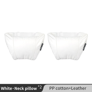 Anjuny PU cuero coche cuello soporte almohada-PP algodón, alivio de la fatiga del cuello | Cojín reposacabezas para asientos de coche - Product Image 4