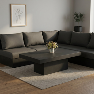 Sofá Seccional Moderno en Forma de L con Tapizado de Tela, Respaldo Suelto y Brazos Rectos, Muebles para Sala de Estar - Product Image 2