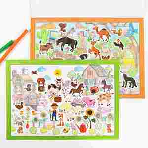 Atractivo Juguete Educativo, Libro de Actividades para Niños de 3 a 5 Años, Mi Primer Libro de Pegatinas de Animales para Buscar y Encontrar - Product Image 1