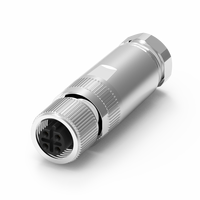 Connecteur de câble industriel étanche Nian-Yeong Taiwan DIN M12 à code B, mâle-femelle, indice de protection IP67, -20~85°C