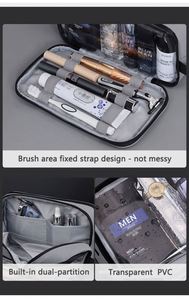 Neceser de Lujo para Hombre con Cierre de Cremallera, Organizador de Cosméticos de Viaje Grande, Impermeable, para Gimnasio, Kit de Afeitado, Esenciales de Negocios, Dopp Kit - Product Image 4