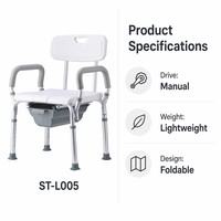 Chaise de toilette pliable réglable en hauteur pour hôpital, légère et portable, antidérapante, pour bain et toilettes – Vente en gros usine