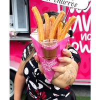 Cônes à frites triangulaires personnalisés avec gobelet à sauce, emballage jetable pour churros, support en papier pour cônes, cônes à crêpes et gaufres bulles avec coupelle à sauce