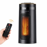 Chauffage par brumisation atomisante en céramique PTC à chauffage rapide, avec protection contre le basculement et sécurité anti-surchauffe, ventilateur tour portable pour dortoir