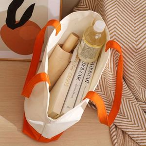 Bolsa de Lona con Diseño de Empalmes a la Moda, Bolsa de Compras de Lona Ecológica y Duradera, Bolsa de Mano de Lona de Algodón Reciclado con Logotipo Impreso Personalizado - Product Image 3