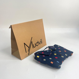 ถุงกระดาษคราฟท์สีน้ำตาลพิมพ์โลโก้สีดำตามสั่ง - ถุงขายปลีกแบบก้นแบน ถุงช้อปปิ้งสวยงาม - Product Image 6