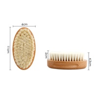 Vente en gros Brosse à cheveux légère en bois de bambou pour bébé en poils de chèvre de haute qualité, respectueuse de la peau