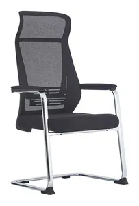 Chaise de bureau visiteur cantilever en maille avec structure en métal chromé - Product Image 3