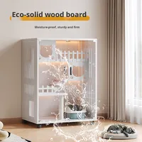 Villa pour chat moderne de luxe, maison pour animaux de compagnie en bois en forme de chat, cage, structure d'escalade, respirante, imperméable, design chaud, toutes saisons