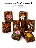 Ensemble de tuiles de mahjong de luxe avec coffret cadeau pour soirée de jeu en famille, salle de jeux, usage domestique, logo personnalisé, vente en gros OEM