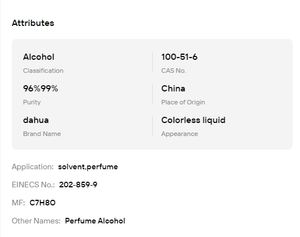 Alcohol para Perfumistas SDA-40 96% Grado Cosmético Etanol Inodoro Solvente Premium para la Elaboración de Fragancias y Cosméticos - Product Image 6