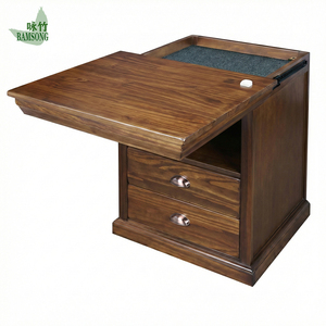 <span class=keywords><strong>Table</strong></span> <span class=keywords><strong>de</strong></span> <span class=keywords><strong>Chevet</strong></span> en Bambou Massif Écologique avec Tiroir et Rangement Intégré - Product Image 1