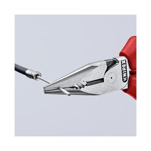KNIPEX - 08 21 145 SB Alicates combinados de punta fina negro atramentado, cabeza pulida, mangos recubiertos de plástico - Product Image 3