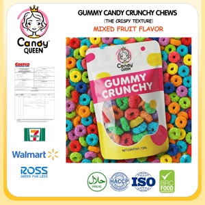 Fabrieksgroothandel op maat gemaakte Halal zure & fruitige gekleurde kralen <span class=keywords><strong>gummy</strong></span> bear snoepjes knapperige snoepjes knapperige <span class=keywords><strong>gummy</strong></span> hapjes bonbons - Product Image 5