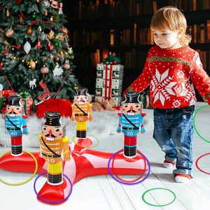 PVC <b>Inflatable</b> Nutcrackers Ring Toss <b>Game</b> 31.1*13.4 Inch for Kids and Adults Indoor Outdoor Xmas Holiday Party Decorations - Product Image 4