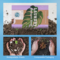 Échantillon gratuit de bandes de lessive en vrac Feuilles de détergent à lessive au parfum écologique