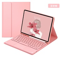 Clavier sans fil pour iPad Air 4 10.9 "11" avec souris tactile, opération de style ciseaux amovible 10.2, couverture de clavier, fente pour stylo
