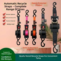 Sangle à cliquet rétractable automatique pour le regroupement de cargaisons, en polyester, 1 pouce, résistance à la rupture de 800 kg, système de cerclage universel