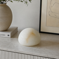 Lampe de table sans fil en marbre naturel de qualité supérieure, lumière ambiante LED rechargeable, lampe décorative moderne minimaliste de luxe