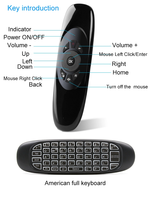 Remote Control Air Mouse Universal C120 2.4g USB Dongle Terlaris dengan baterai li-ion