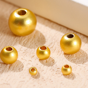 Gold Plated <b>Copper</b> Round Beads 2.5mm 3mm 4mm 5mm 6mm 8mm For <b>Bracelet</b> Making Jewelry Findings Components - Product Image 1
