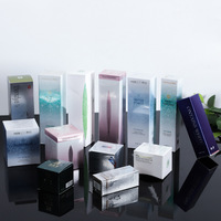 Boîte pliante en carton recyclable avec impression à l'encre blanche personnalisée, impression UV et logo artistique pour l'emballage de produits de beauté et de manucure