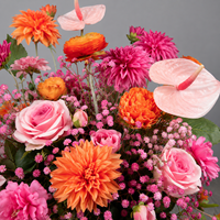 Bunga Dahlia Anthurium Buatan, Dekorasi Meja Pernikahan, Rangkaian Acara, Grosir